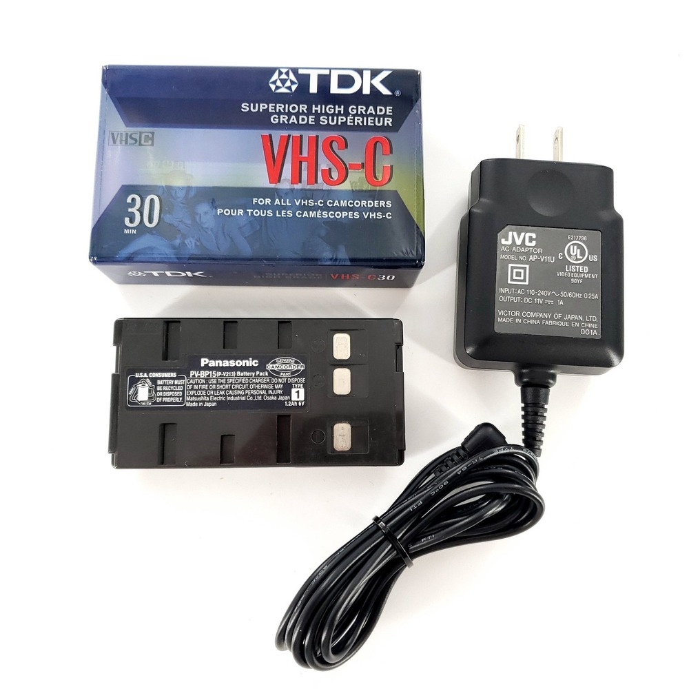 JVC SXM740U VHS-C Camcorder Silver w/ Battery, Charger, Tape Tested Works *READ* - Picture 7 of 9